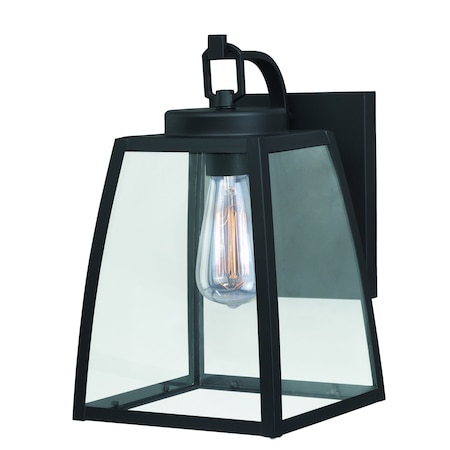 Vaxcel Granville 1 Light Bronze Geometric Outdoor Wall Lantern Clear Glass T0209